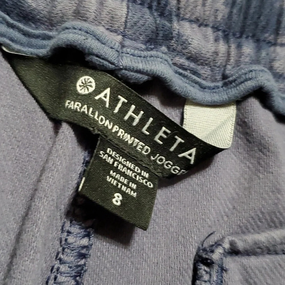 Athleta farallon printed tyedyed blue grey joggers - Picture 5 of 7